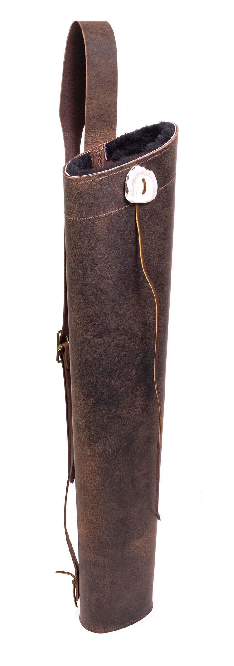 Tube-shaped leather back fashion quiver 'Dragon'