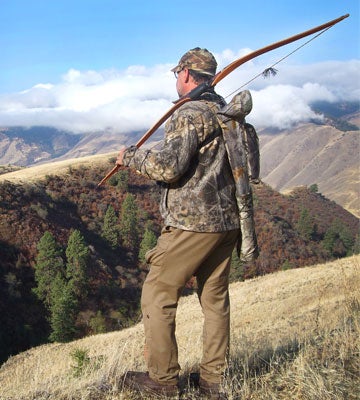 Traditional Bowhunter surveying the countryside